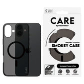 Smokey Case with MagSafe for iPhone 16 Plus, Black, CARE