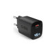 Travel Adapter LCD USB-C, GaN, 45 W PD, black, SBS