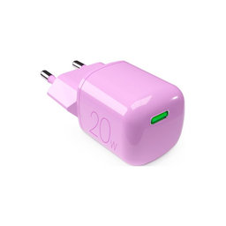 PURO - Charging Adapter MiniPro USB-C, GaN, 20W, coraltastic