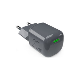 PURO - Charging Adapter MiniPro USB-C, GaN, 20W, black oyster
