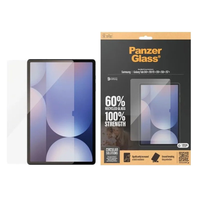 Tempered Glass UWF for Samsung Galaxy Tab S8/S9 Plus, Clear, PanzerGlass
