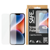 Tempered Glass Case Friendly for iPhone 16e/14/13 Pro/13, Black, SAFE