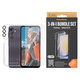 Bundle Hoops + Tempered Glass UWF + Hard Case D3O for Samsung Galaxy A25 5G, Transparent, PanzerGlass
