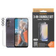 Bundle Hoops + Tempered Glass UWF + Hard Case D3O for Samsung Galaxy A25 5G, Transparent, PanzerGlass
