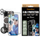 Bundle Hoops + UWF Tempered Glass + Hard Case + Magnetic Ring Mount for iPhone 16 Pro, PanzerGlass