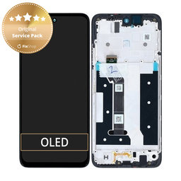 Motorola Moto G35 5G - LCD Display + Touch Screen + Frame (Black) - 5D68C28856 Genuine Service Pack