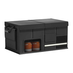 Large Capacity Leather Foldable Trunk Organizer for Car 60L 57x34x29cm