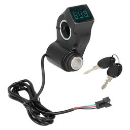 Kugoo Kirin M4, M4 Pro, Speedual, Zero 8X, 10X, MiniWalker, T10-DDM - Ignition Switch with Voltmeter