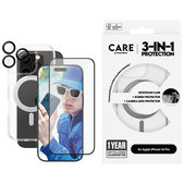 Bundle Hoops Ceramic + UWF Ceramic Tempered Glass + Kickstand Case for iPhone 16 Pro, CARE