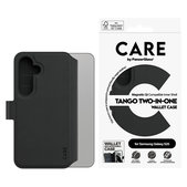 Case Wallet Tango Two-In-One with QI for Samsung Galaxy S25, Black, PanzerGlass
