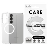 Case Urban Combat with White QI for Samsung Galaxy S25+, Transparent, PanzerGlass