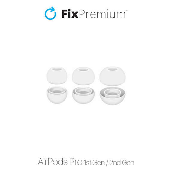 FixPremium - EarTips for AirPods Pro - Set 3pcs (L, S, XS), white