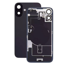 Apple iPhone 16 - Rear Housing Glass + Camera Lens + Metal Plate + Magsafe Magnet (Black)