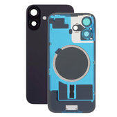 Apple iPhone 16 - Rear Housing Glass + Camera Lens + Metal Plate + Magsafe Magnet (Black)