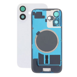 Apple iPhone 16 - Rear Housing Glass + Camera Lens + Metal Plate + Magsafe Magnet (White)