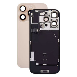 Apple iPhone 16 Pro - Rear Housing Glass + Camera Lens + Metal Plate + Magsafe Magnet (Desert Titanium)