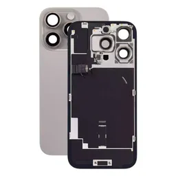 Apple iPhone 16 Pro - Rear Housing Glass + Camera Lens + Metal Plate + Magsafe Magnet (Natural Titanium)