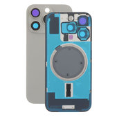 Apple iPhone 16 Pro - Rear Housing Glass + Camera Lens + Metal Plate + Magsafe Magnet (Natural Titanium)