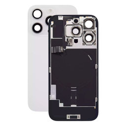 Apple iPhone 16 Pro - Rear Housing Glass + Camera Lens + Metal Plate + Magsafe Magnet (White Titanium)