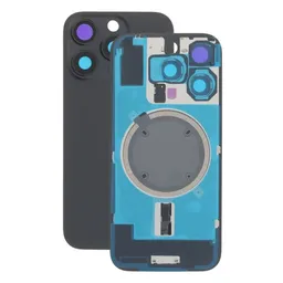 Apple iPhone 16 Pro - Rear Housing Glass + Camera Lens + Metal Plate + Magsafe Magnet (Black Titanium)