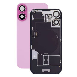 Apple iPhone 16 Plus - Rear Housing Glass + Camera Lens + Metal Plate + Magsafe Magnet (Pink)