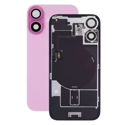 Apple iPhone 16 Plus - Rear Housing Glass + Camera Lens + Metal Plate + Magsafe Magnet (Pink)