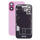 Apple iPhone 16 Plus - Rear Housing Glass + Camera Lens + Metal Plate + Magsafe Magnet (Pink)