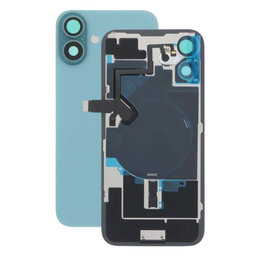 Apple iPhone 16 Plus - Rear Housing Glass + Camera Lens + Metal Plate + Magsafe Magnet (Teal)
