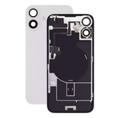 Apple iPhone 16 Plus - Rear Housing Glass + Camera Lens + Metal Plate + Magsafe Magnet (White)