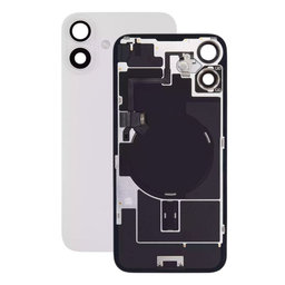 Apple iPhone 16 Plus - Rear Housing Glass + Camera Lens + Metal Plate + Magsafe Magnet (White)