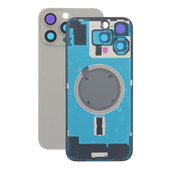 Apple iPhone 16 Pro Max - Rear Housing Glass + Camera Lens + Metal Plate + Magsafe Magnet (Natural Titanium)