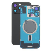 Apple iPhone 16 Pro Max - Rear Housing Glass + Camera Lens + Metal Plate + Magsafe Magnet (Black Titanium)