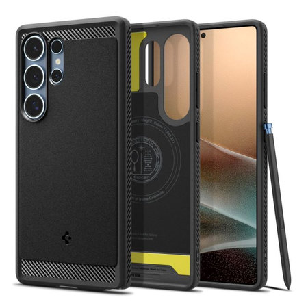 Spigen - Case Rugged Armor with MagSafe for Samsung Galaxy S25 Ultra, Matte Black