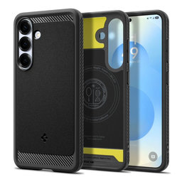 Spigen - Case Rugged Armor with MagSafe for Samsung Galaxy S25, Matte Black