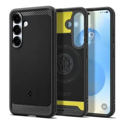 Spigen - Case Rugged Armor with MagSafe for Samsung Galaxy S25, Matte Black