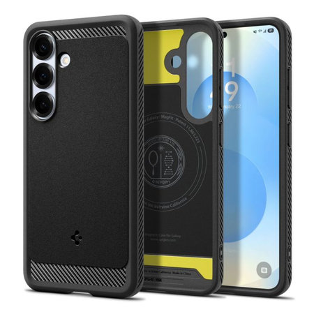 Spigen - Case Rugged Armor with MagSafe for Samsung Galaxy S25, Matte Black