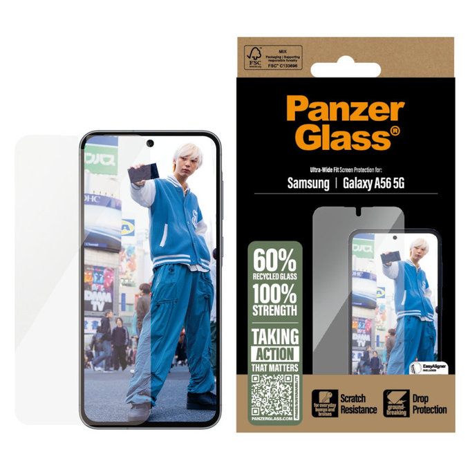 UWF Tempered Glass for Samsung A56 5G, Transparent, PanzerGlass