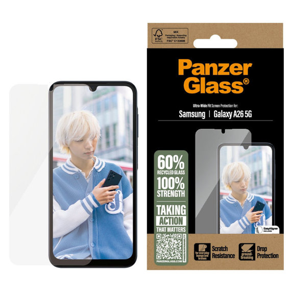 UWF Tempered Glass for Samsung A26 5G, Transparent, PanzerGlass