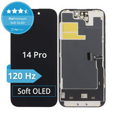 Display Soft OLED 120Hz for iPhone 14 Pro, Touch Screen with Frame, FixPremium