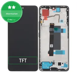 Xiaomi Redmi Note 13 Pro 5G 2312DRA50C - LCD Display + Touch Screen + Frame (Midnight Black) TFT