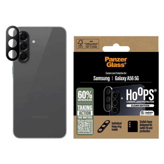 Camera Lens Protector Hoops for Samsung A56 5G, Clear, PanzerGlass