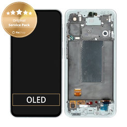 Samsung Galaxy A56 A566E - LCD Display + Touch Screen + Frame (Awesome Lightgray) - GH82-36829B Genuine Service Pack