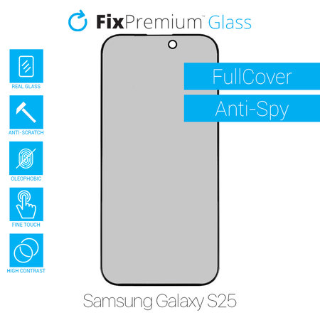 FixPremium Privacy Anti-Spy Glass - Tempered Glass for Samsung Galaxy S25