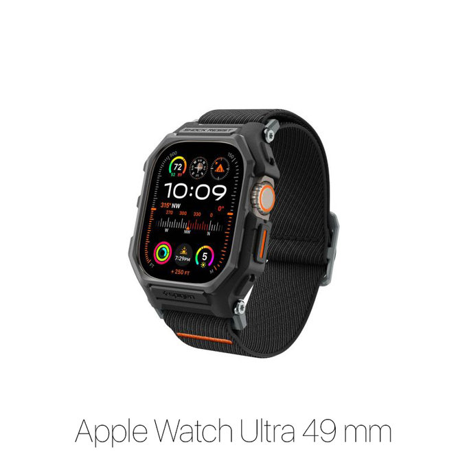 Spigen - Strap Lite Fit "Pro" for Apple Watch Ultra (49mm), Matte Black
