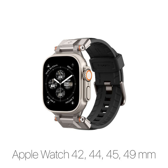 Spigen - Strap Durapro Armor PU for Apple Watch (42, 44, 45, 49mm), black
