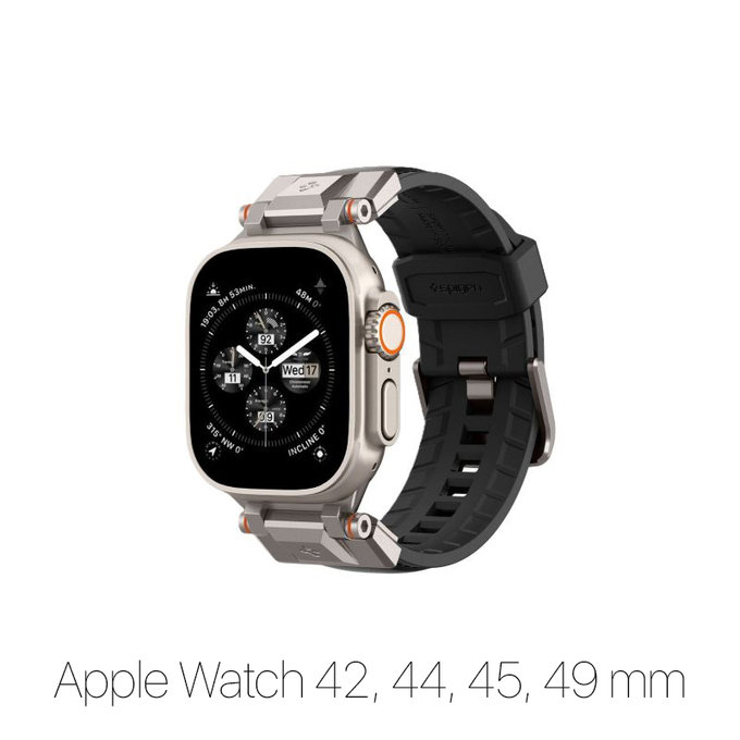 Spigen - Strap Durapro Armor PU for Apple Watch (42, 44, 45, 49mm), black