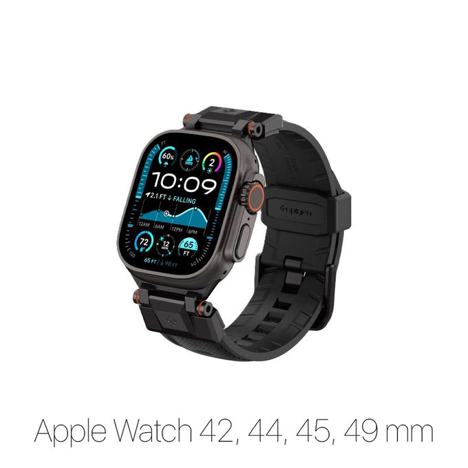 Spigen - Strap Durapro Armor for Apple Watch (42, 44, 45, 49mm), Black Edition