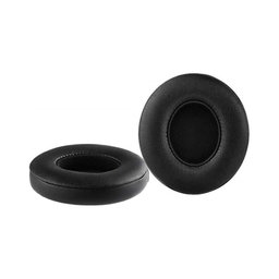 Replacement Ear Pads for Beats Solo 2, 3, Memory foam + PU leather, Black, 1 pair