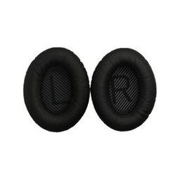 Replacement Ear Pads for Bose QuietComfort 35, Memory foam + PU Leather, Black, 1 pair