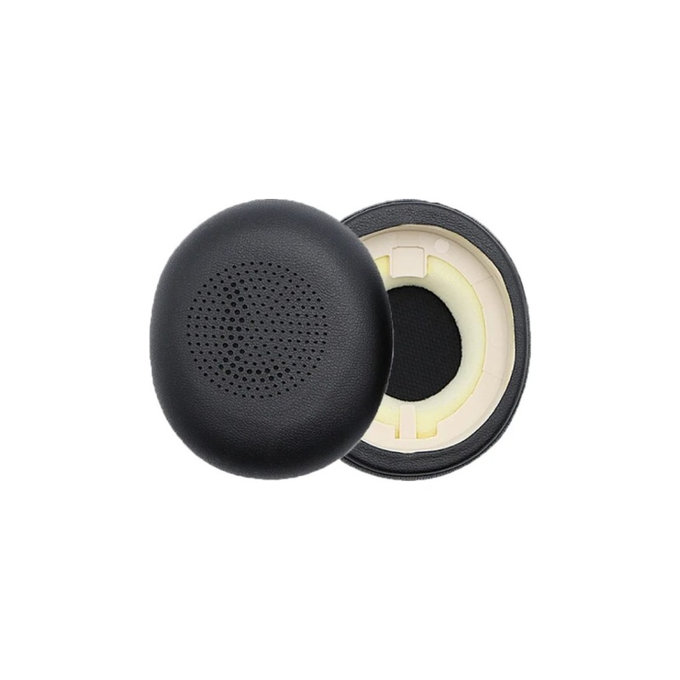 Replacement Ear Pads for Jabra Evolve2 65UC, Elite 45H, Memory foam + PU leather, Black, 1 pair